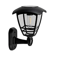 APPLIQUE MURALE SOLAIRE NOIRE AVEC AMPOULE À FILAMENT UNIQUE