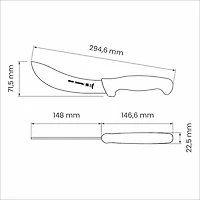 Couteau à dépecer et à saigner Tramontina Professional, avec lame en acier inoxydable et poignée blanche en polypropylène de 15,2 cm (6 po)