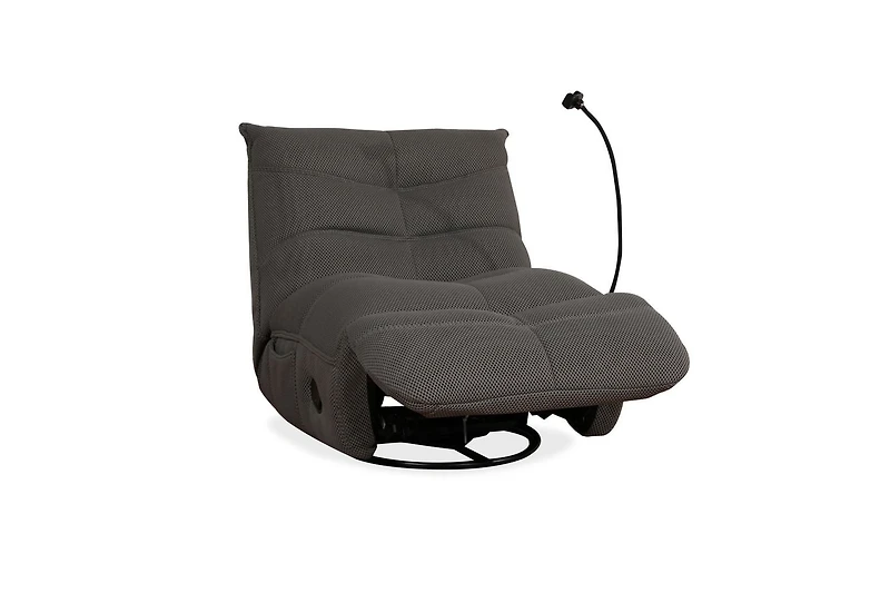 Fauteuil inclinable à bascule en tissu Ava Monaco de K-Living de avec support pour téléphone portable et poche latérale