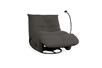 Fauteuil inclinable à bascule en tissu Ava Monaco de K-Living de avec support pour téléphone portable et poche latérale