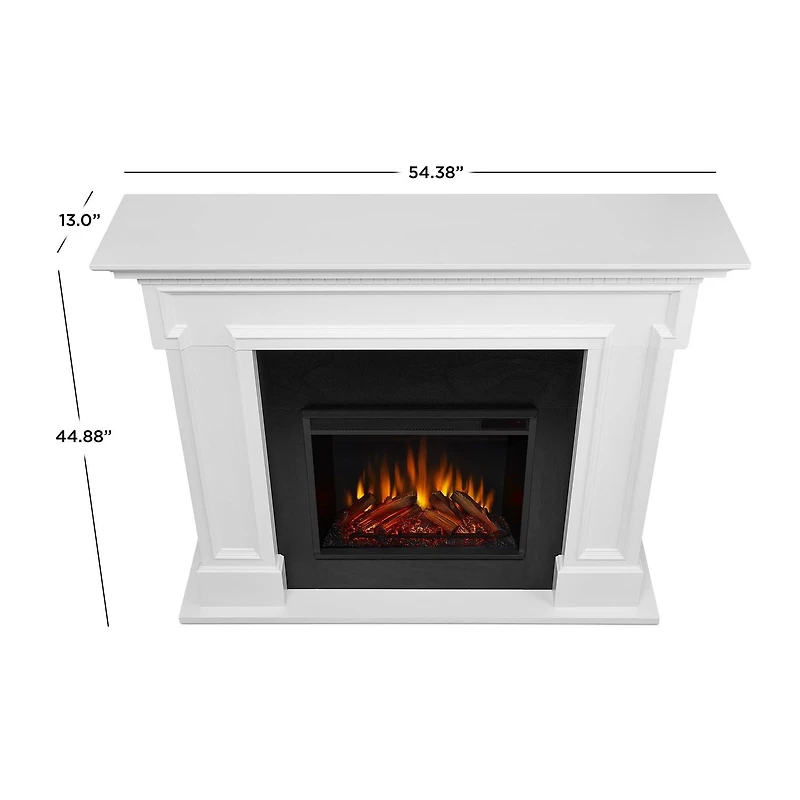 Thayer 55" Electric Fireplace in White