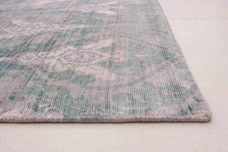 ECARPETGALLERY 4'11" x 7'10" Transitional Galleria Hand-knotted Area Rug for Living Room, Dining Room and Bedroom in Grey