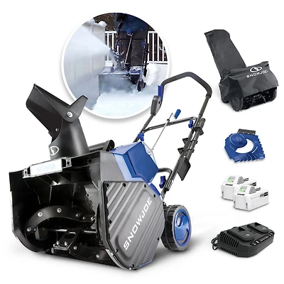 Snow Joe 18-inch 48-Volt iON+ Cordless Snow Blower Kit, W/ 2 x 4.0-Ah Batteries and Charger