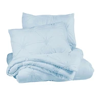 Floral Ruched Comforter Set