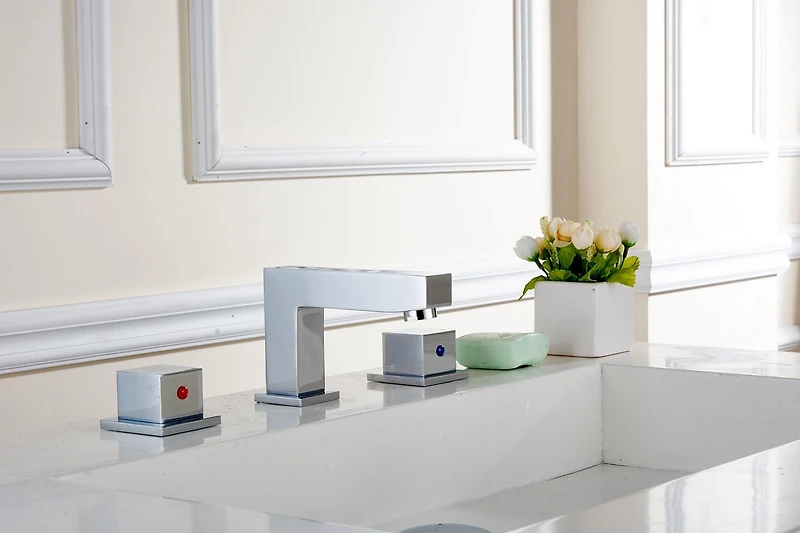 American Imaginations 18.25-in. W CUPC Rectangle Bathroom Undermount Sink Set In White - Chrome Hardware AI-26801