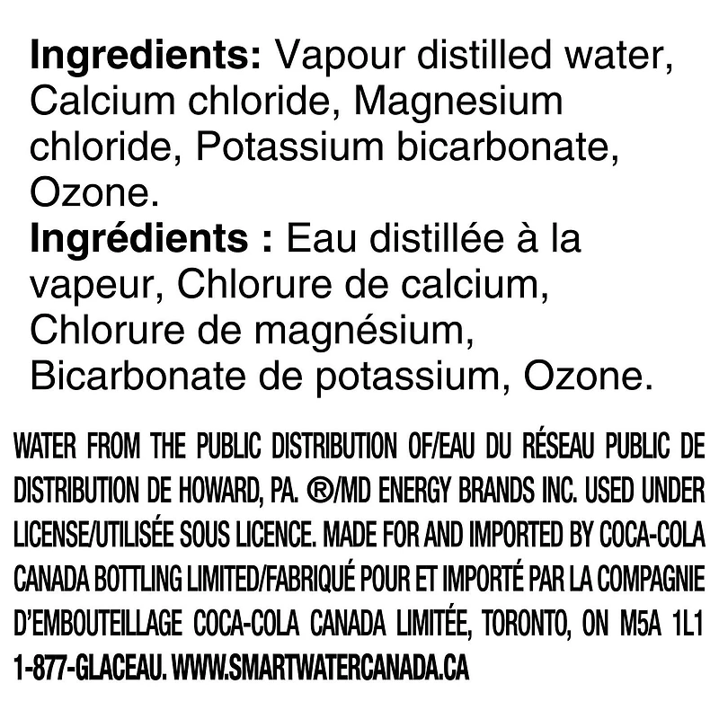 Glaceau Smartwater Alkaline Bottle, 1 Liter