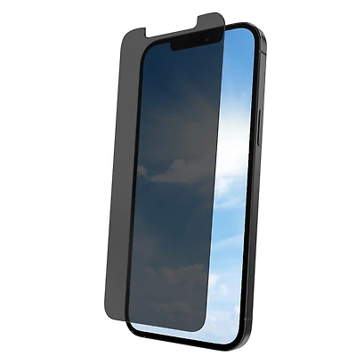 onn. Privacy Glass Screen Protector for iPhone 12/12 Pro, Made with Durable Glass by Corning®, with Privacy Protection and Advanced Easy Application Tray