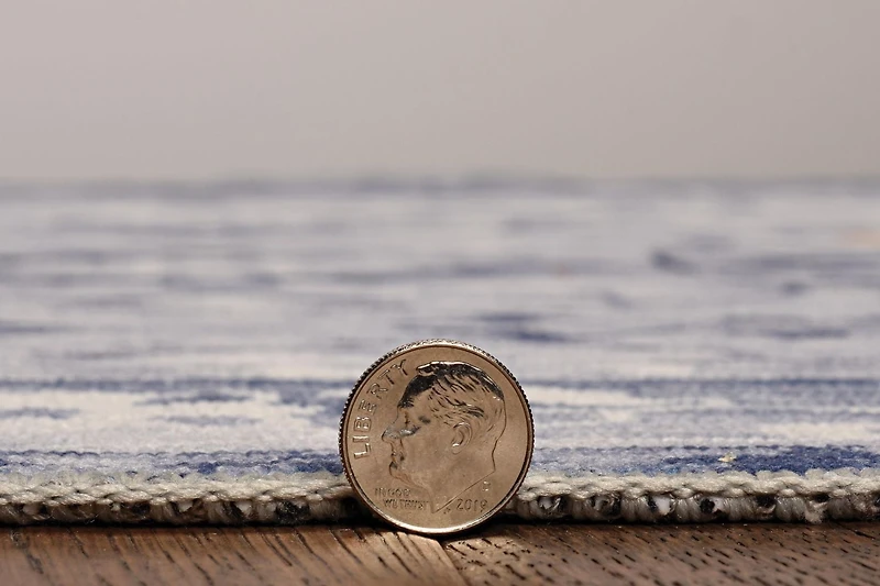 Tapis d'appoint lavable Harris 2 pi x 3 pi gris et ivoire