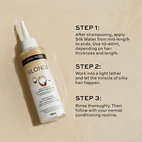 John Frieda Blonde Gold Spun Silk Illuminating Water, post-shampoo hair rinse for blonde hair shine and enhanced protection, 200 mL