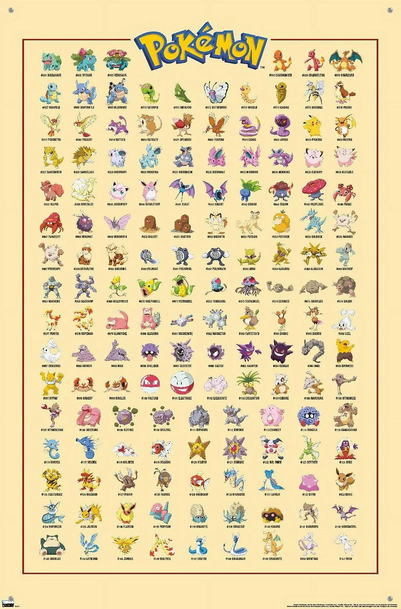 Pokémon - Grille Kanto