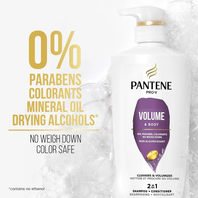 Pantene Sheer Volume 2-in-1 Shampoo & Conditioner, 530ML