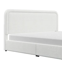 Better Homes & Gardens Juliet King Boucle Platform Bed, Ivory