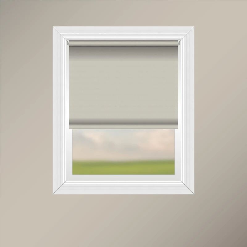 Off Cut Shades Chainless Solid Privacy Roller Shade-Fog