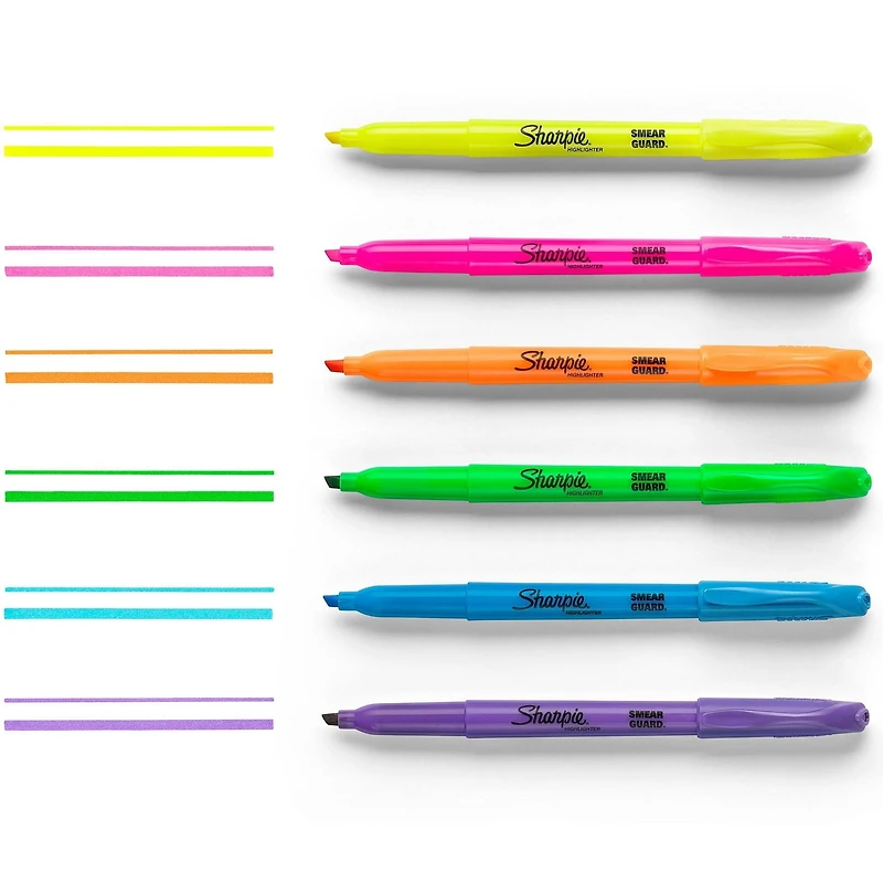 Sharpie Pocket Highlighters, Narrow Chisel Tip, Yellow