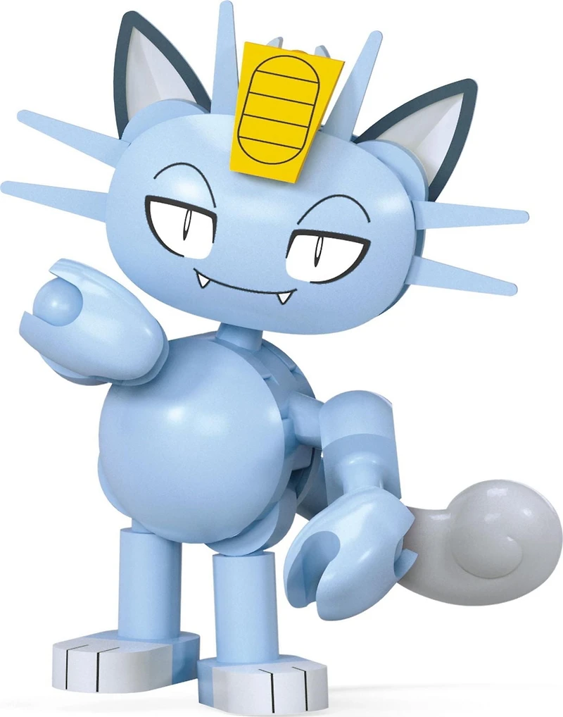 MEGA Pokemon Alolan Meowth Building Toy Kit, Poseable Action Figure (28 Pieces) for Kids