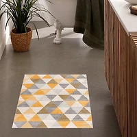 Rug Branch Savannah 2' x 11' (Exact Size: 2'3" 11') Mid-Century Modern Runner Area Rug, Yellow Beige, Geometric Entryway, Hallway, Bathroom, and Kitchen