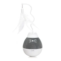 Catit PIXI Spinner Electronic Cat Toy, White & Grey