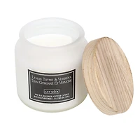 Art Wick 13.9OZ Thym au citron et cire de soja de verveine Bougie parfumée mélangée, 1 mèche de coton
