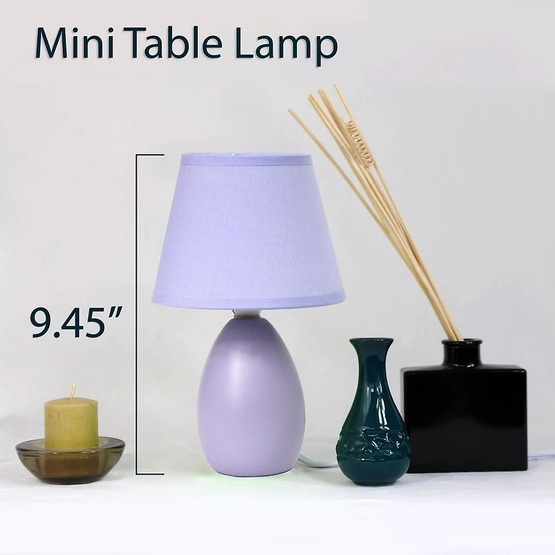 Simple Conceptions Mini Oeuf Ovale Lampe de Table en Céramique