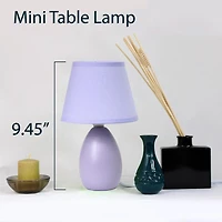 Simple Conceptions Mini Oeuf Ovale Lampe de Table en Céramique