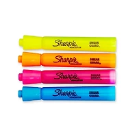 Sharpie Tank Highlighters, Assorted Colours, Chisel Tip, 4 Count