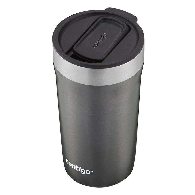 Contigo Streeterville Stainless Steel Mug with Splash-Proof Lid, 14 oz (414 ml), Vacuum-Insulated Tumbler with Handle for Coffee & Tea, Sake