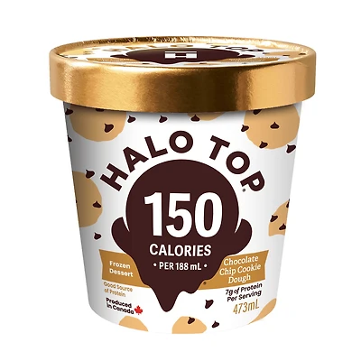 Halo Top Chocolate Chip Cookie Dough Frozen Dessert, 437 mL