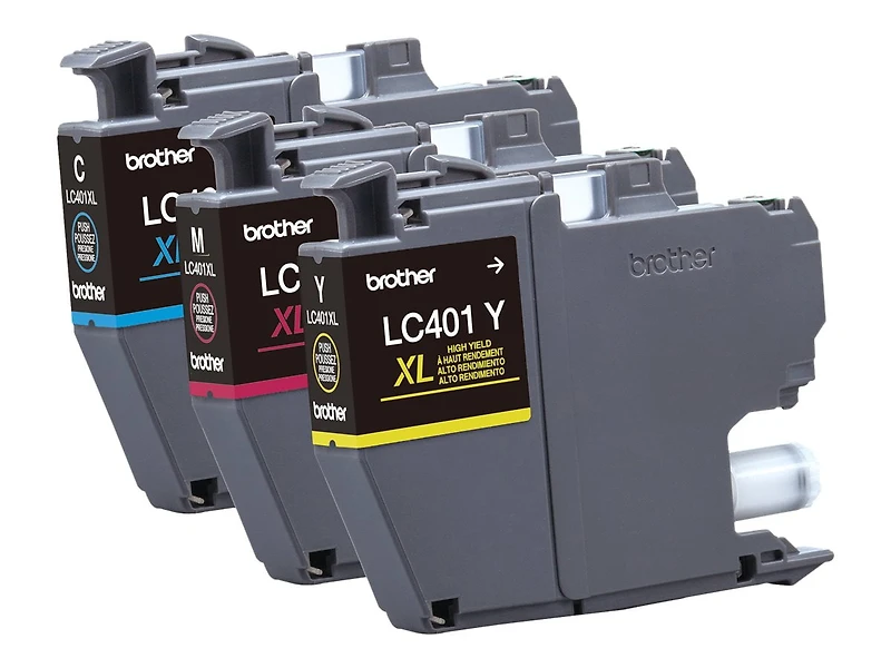 LC401XL3PKS Brother 3-Pack Colour Ink Cartridges