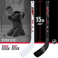 Franklin Sports Ensemble de mini hockey Coyotes de la NHL – But de hockey intérieur pour enfants, ballon, 2 mini bâtons de hockey