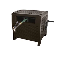 Enrouleur de tuyau manuel Suncast Slide Trak – Capacité de 175 pi, résine, couleur Java Suncast - Tuyau Slide Trak® Hideaway® de 175 pieds - Java