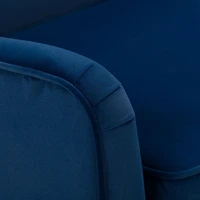 Fauteuil d'appoint d'intérieur moderne CorLiving Isla en velours avec pieds fuselés en bois