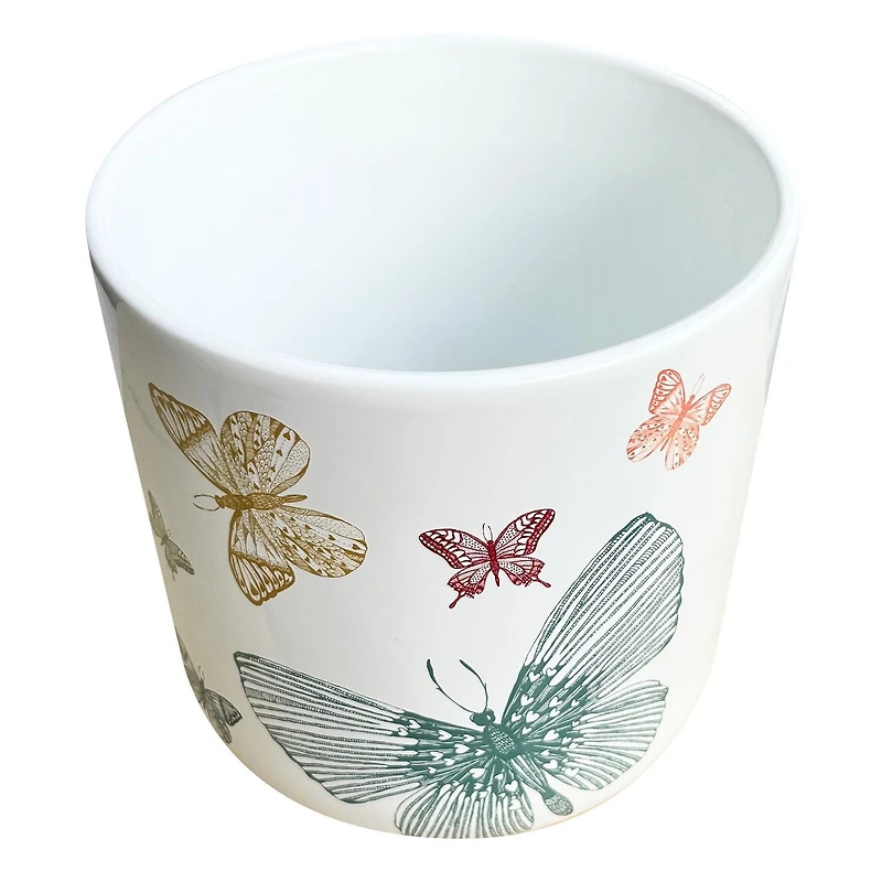 6" Butterfly Planter-White