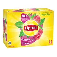 Thé glacé à la framboise Lipton® 12 x 340 mL, canettes