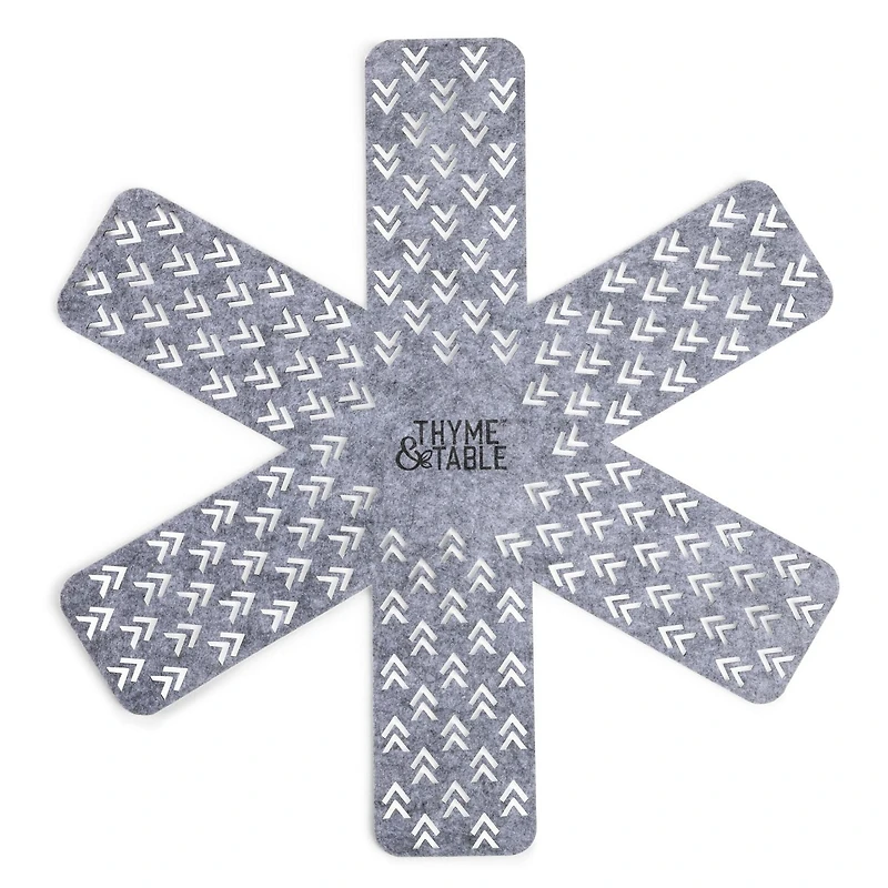 Thyme & Table Non-Stick Fry Pan Set with Protectors, Grise