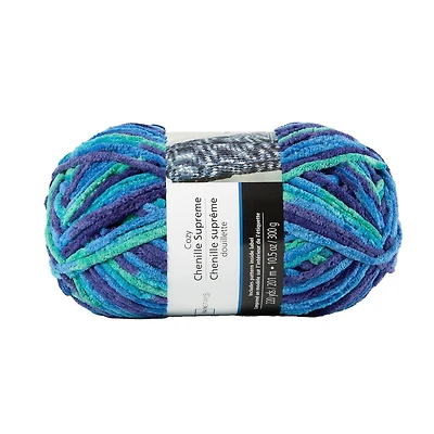 MAINSTAYS cozy white chenille yarn, Polyester 100% yarn