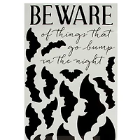 Way To Celebrate Beware Bats Halloween Wall Art