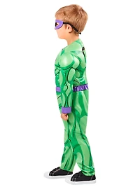 DC Comics Batman Riddler Muscle Chest Costume for Kids by Rubies, Boys