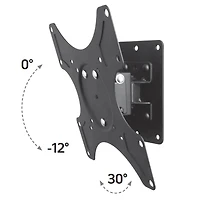 Techly Tilt & Swivel TV Wall Mount for 19" to 37" LCD/LED TVs VESA up to 200x200 mm, Holds up to 25 kg, Black
