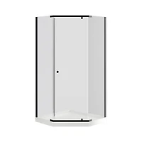 A&E Bath and Shower NVD-38-BLK-NW SHOWER NO WALLS
