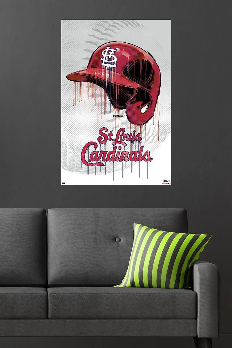 MLB St. Louis Cardinals - Drip Helmet 20 Wall Poster, 22.375" x 34"