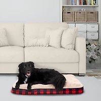 Canadiana Plaid Large lit pour chien