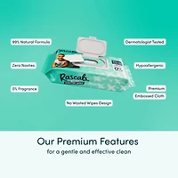 Rascals Premium Sensitive Wipes, Carton, 648 Count, Unisex