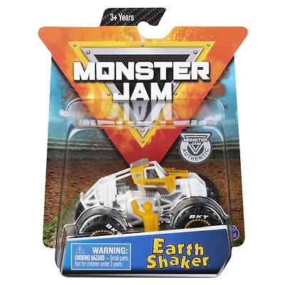 Monster Jam, Monster truck authentique Earth Shaker en métal moulé à l'échelle 1:64, série Training Trucks