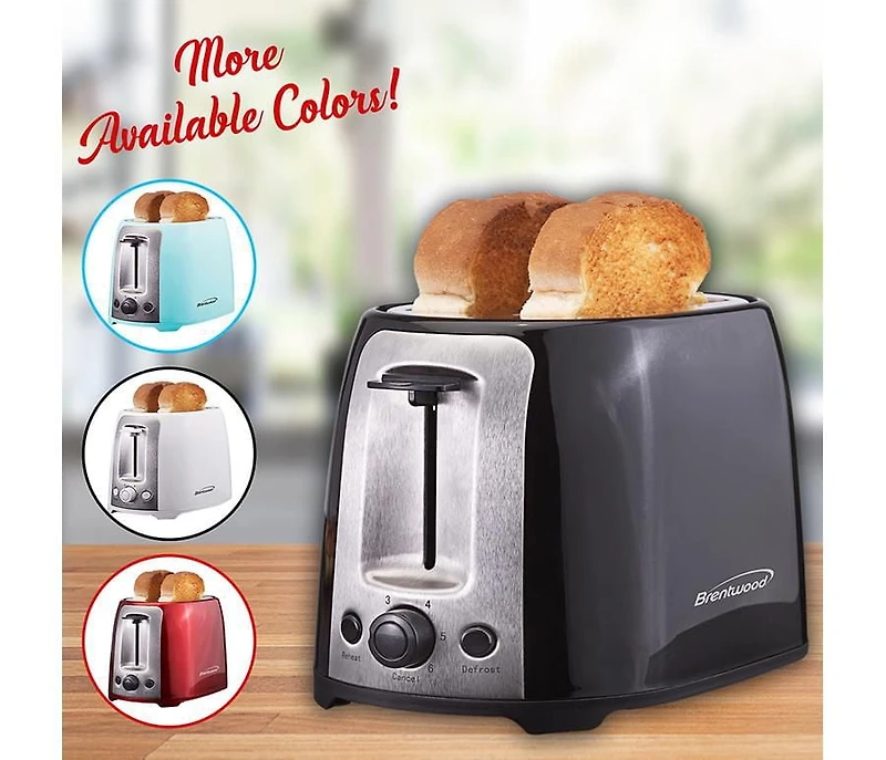 Brentwood 2-Slice Toaster, Black