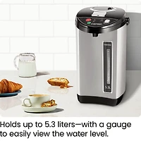 Chefman 5.3 Liter Electric Hot Water Pot with Safety Lock - Stainless Steel, New, 5.3 Liter Hot Water Dispenser