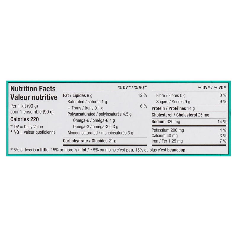 Ensemble de collation au poulet Original de Clover Leaf 99g