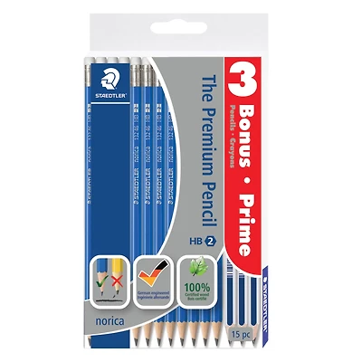 Staedtler Norica + 3 Bonus Rally Graphite Pencils