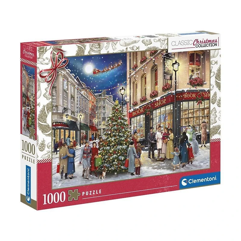 Clementoni - Puzzle de 1000 pièces - Promenade de Noël - Fabriqué en Italie