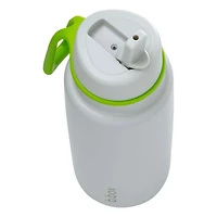 b.box - Gobelet isotherme à couvercle rabattable avec paille, grande bouteille d'eau durable pour adolescents et adultes, bouteille d'eau de voyage, isolation triple couche, sans BPA