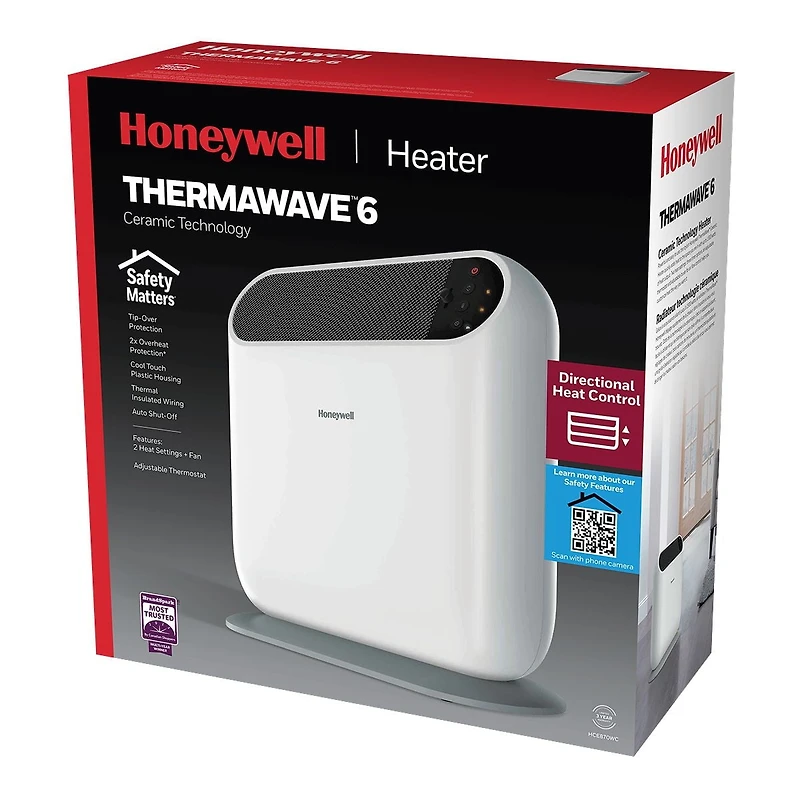 Honeywell HCE870WC ThermaWaveᵀᴹ 6 Ceramic Technology Heater